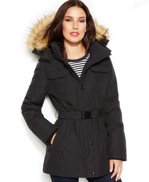 michael michael kors hooded faux-fur-trim down puffer coat|Michael Kors winter puffer jacket.